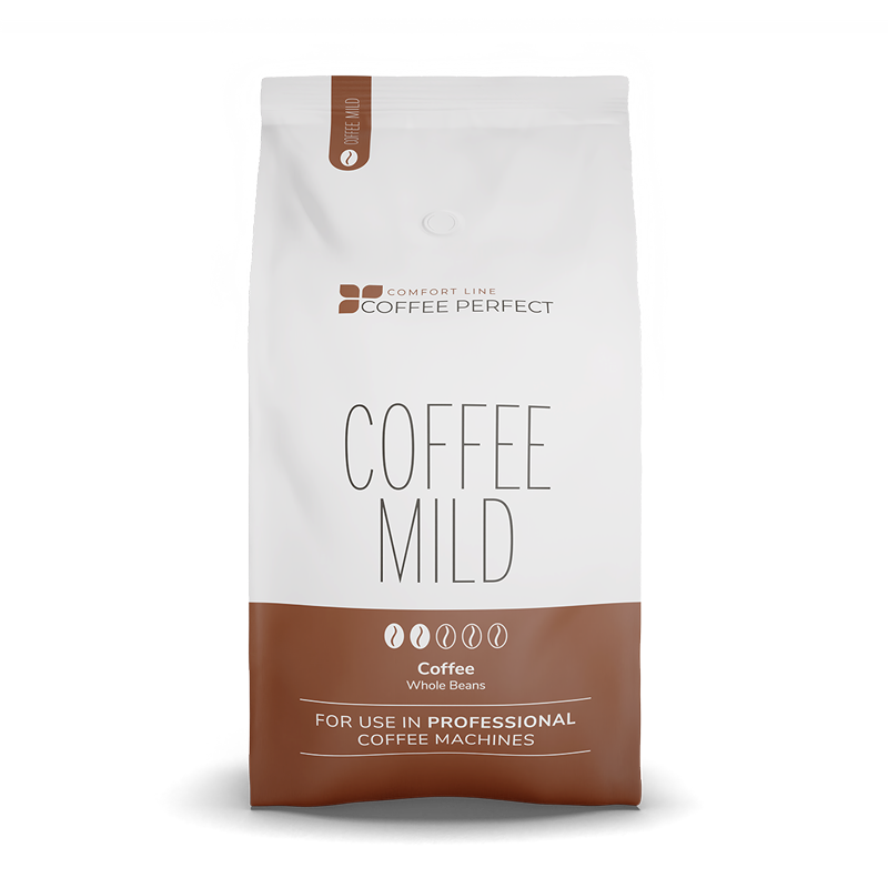 Verpackung der Coffee Perfect Kaffee Bohnen Mild fuer professionelle Maschinen.