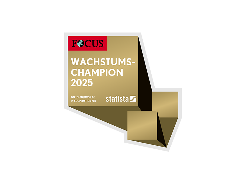 Focus Business Siegel Wachstumschampion 2025 in Kooperation mit Statista.