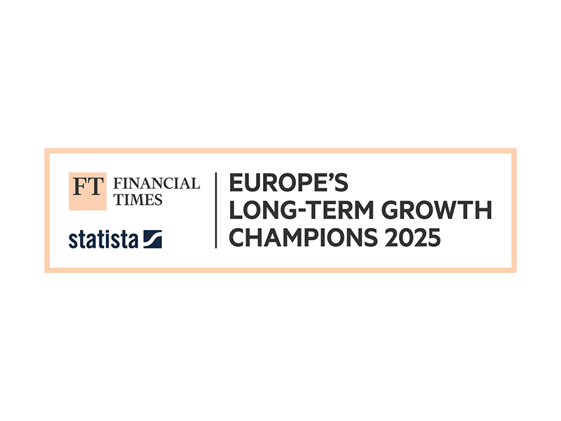 Auszeichnung Financial Times Europas Long-Term Growth Champions 2025.